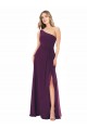 Soft Chiffon One Shoulder Sleeveless Grape Long Formal Dress / Bridesmaid Dress Essex