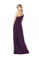 Soft Chiffon One Shoulder Sleeveless Grape Long Formal Dress / Bridesmaid Dress Essex