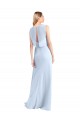 Chiffon V-Neck Sleeveless Keyhole Back Long Bridesmaid Dress / Evening Gowns Essex