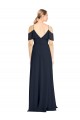 Lxue Chiffon Off the Shoulder Sleeveless V-Back Long Bridesmaid Dress Essex