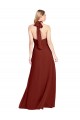 Soft Chiffon Halter Neck Sleeveless Open Back Long Prom Dress / Bridesmaid Dress Essex