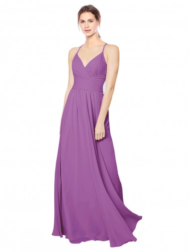 Soft Chiffon Sweetheart Sleeveless Open Back Dahlia Long Formal Dress / Bridesmaid Dress Essex