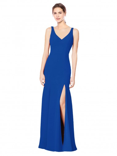 Chiffon Sweetheart Sleeveless Low Back Long Bridesmaid Evening Dress Essex
