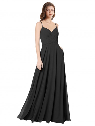 Chiffon Sweetheart Sleeveless Open Back Long Formal Dress / Bridesmaid Dress Essex