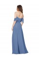 Soft Chiffon Off the Shoulder Flutter Sleeves Open Back Long Bridesmaid Dress Essex