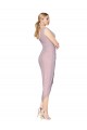 Soft Chiffon V-Neck Sleeveless V-Back Primrose Cocktail Length High Low Evening Gown / Prom Dress / Bridesmaid Dress Essex
