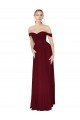 Soft Chiffon Off the Shoulder Sleeveless Mermaid Long Formal Dress / Bridesmaid Dress Essex