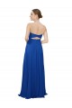 Chiffon Sweetheart Sleeveless Keyhole Back Long Bridesmaid Dress / Evening Dress Essex