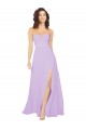 Chiffon Sweetheart Sleeveless Low Back Lilac Long Bridesmaid Dress / Evening Dress Essex