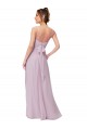 Soft Chiffon Sweetheart Sleeveless Pink Glow Long Bridesmaid Dress Essex