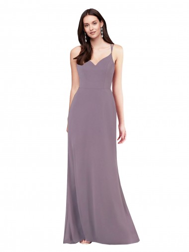 Soft Chiffon Sweetheart Sleeveless Open Back Long Formal Evening Gown / Bridesmaid Dress Essex
