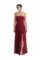 Soft Chiffon Strapless Sleeveless Low Back Long Formal Evening Gown / Bridesmaid Dress Essex