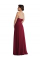 Soft Chiffon Strapless Sleeveless Low Back Long Formal Evening Gown / Bridesmaid Dress Essex