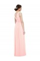 Luxe Chiffon V-Neck Sleeveless Long Bridesmaid Dress Essex