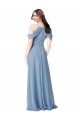 Soft Chiffon Off the Shoulder Sleeveless Long Evening Dress / Bridesmaid Dress Essex