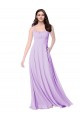 Soft Chiffon Scoop Neck Sleeveless Long Bridal Party Dress Essex