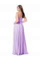 Soft Chiffon Scoop Neck Sleeveless Long Bridal Party Dress Essex