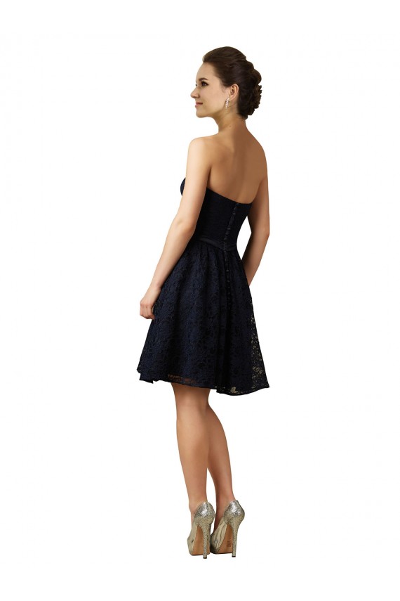 Lace V-Neck Sleeveless Knee Length Bridesmaid Dress Essex