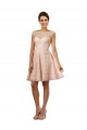 Soft Chiffon & Lace Bateau Neck Cap Sleeves Knee Length Bridesmaid Dress Essex