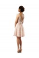 Soft Chiffon & Lace Bateau Neck Cap Sleeves Knee Length Bridesmaid Dress Essex