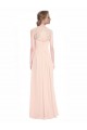 Soft Chiffon & Lace Sweetheart Sleeveless Keyhole Back Mint Green Long Bridesmaid Dress Essex