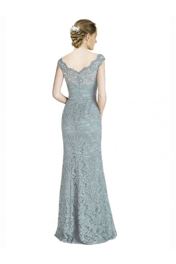 Lace Off the Shoulder Cap Sleeves Long Prom Dress / Bridesmaid Dress Essex
