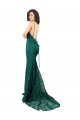 Lace V-Neck Sleeveless Open Back Long Black Tie Evening Gown / Prom Dress / Bridesmaid Dress Essex