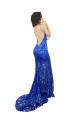Lace High Neck Sleeveless Open Back Long Semi Formal Evening Dress / Prom Dress / Bridesmaid Dress Essex