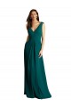 Soft Chiffon & Lace V-Neck Sleeveless Open Back Long Bridesmaid Dress Essex
