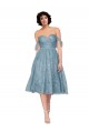 Lace Off the Shoulder Sleeveless Keyhole Back Knee Length Bridesmaid Dress Essex