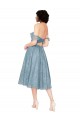 Lace Off the Shoulder Sleeveless Keyhole Back Knee Length Bridesmaid Dress Essex