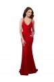 Lace V-Neck Sleeveless Open Back Long Formal Dress / Bridesmaid Dress Essex