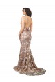 Lace V-Neck Sleeveless Open Back Sweep Train Wedding Dress Essex