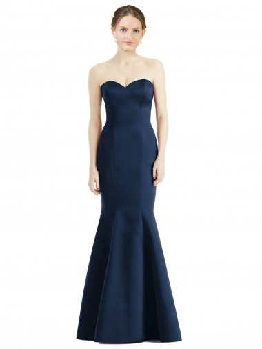 Satin Sweetheart Sleeveless Long Floor Length Bridesmaid Dress Essex