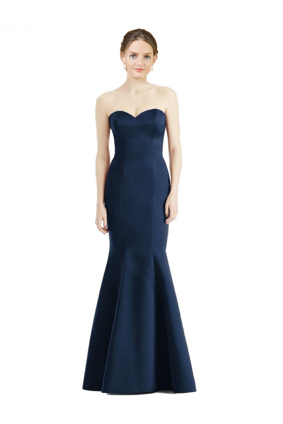 Satin Sweetheart Sleeveless Long Floor Length Bridesmaid Dress Essex