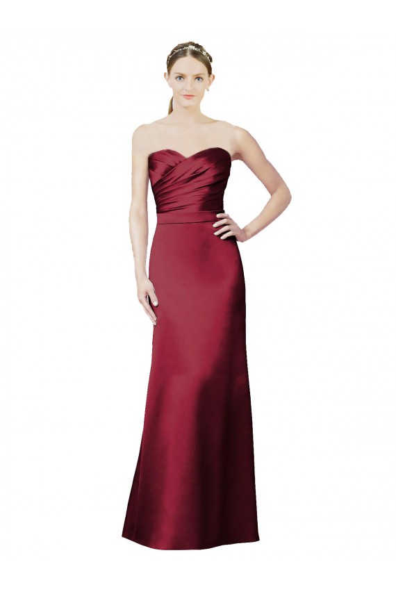 Satin Sweetheart Sleeveless Long Bridesmaid Dress / Evening Dress Essex