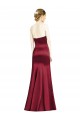 Satin Sweetheart Sleeveless Burgundy Long Bridesmaid Dress Essex