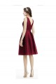 Satin Bateau Neck Sleeveless Knee Length Bridesmaid Gown Essex
