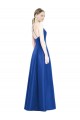 Satin Spaghetti Straps Sleeveless Open Back Long Bridesmaid Dress Essex