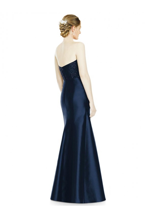 Satin Sweetheart Sleeveless Long Evening Dress / Bridesmaid Dress Essex