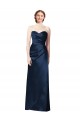 Satin Sweetheart Sleeveless A-Line Long Bridesmaid Dress Essex