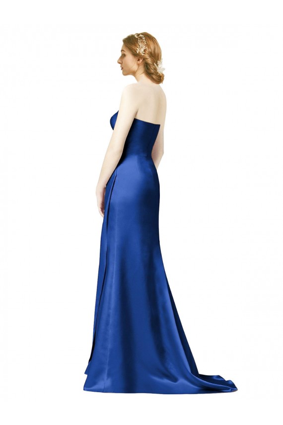 Satin Sweetheart Sleeveless A-Line Long Bridesmaid Dress Essex