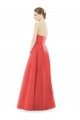 Satin Jewel Neck Sleeveless Long Bridesmaid Dress Essex