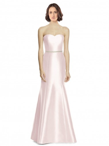 Satin Sweetheart Sleeveless Long Bridesmaid Dress Essex
