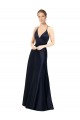 Satin Spaghetti Straps Sleeveless Long Prom Dress / Bridal Party Dress Essex