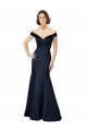 Satin Off the Shoulder Cap Sleeves Long Prom Dress / Bridesmaid Dress Essex