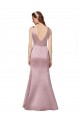 Satin V-Neck Sleeveless V-Back Long Formal Evening Gown / Prom Dress / Bridesmaid Dress Essex