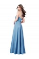 Satin Spaghetti Straps Sleeveless Open Back Long Formal Evening Gown / Prom Dress / Bridesmaid Dress Essex