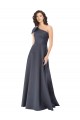 Satin One Shoulder Sleeveless Long Formal Evening Gown / Prom Dress / Bridesmaid Dress Essex