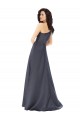 Satin One Shoulder Sleeveless Long Formal Evening Gown / Prom Dress / Bridesmaid Dress Essex